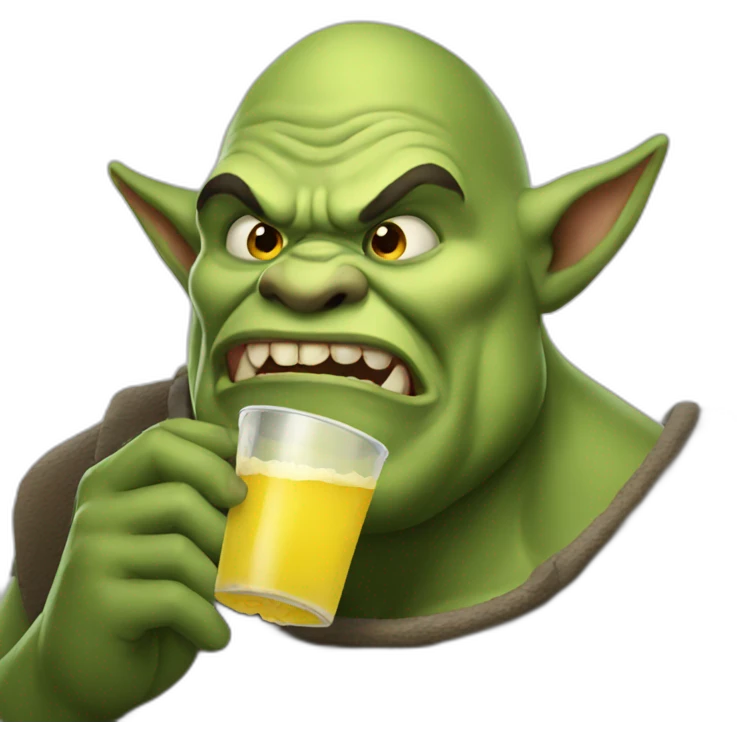 ogre sipping emoji
