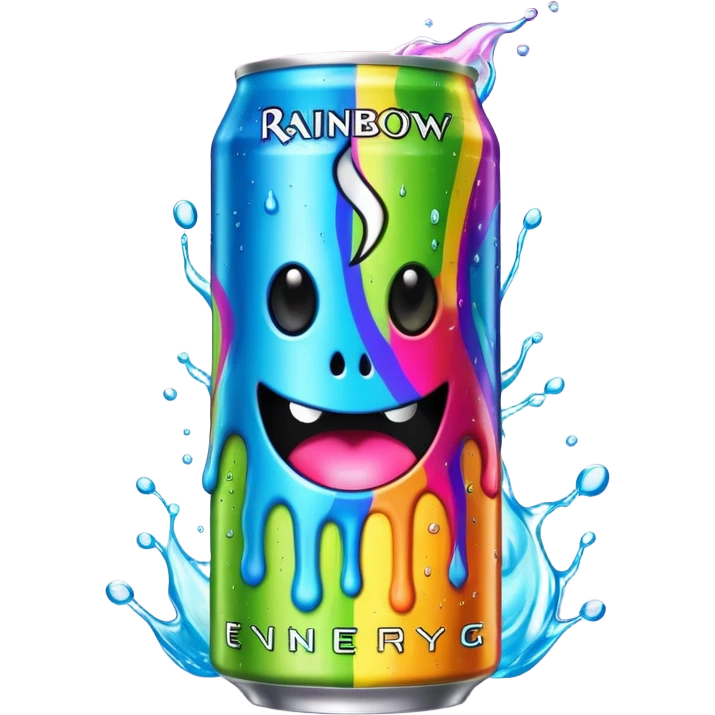 Rainbow Monster energy drink emoji