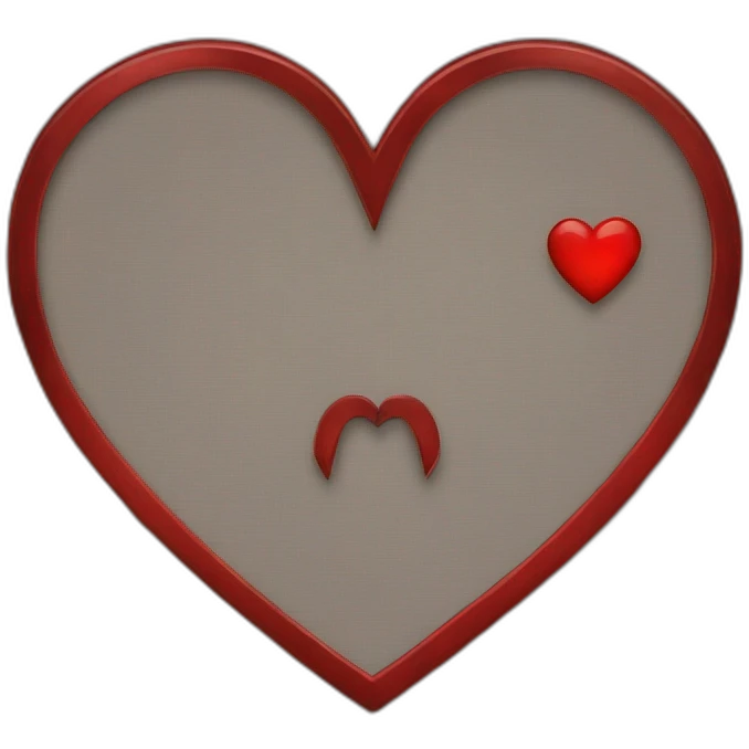 Red steel heart frame emoji