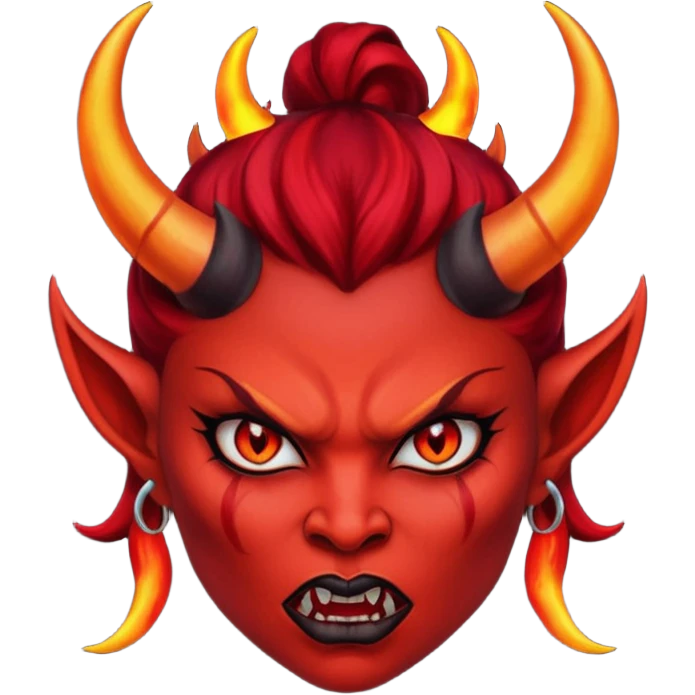 angry devil woman emoji