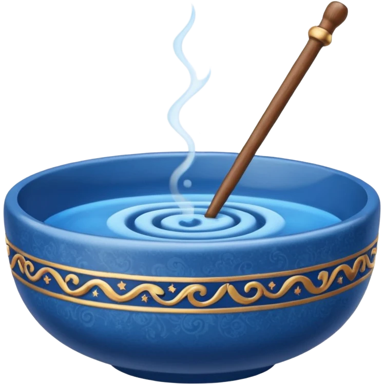 Bowl with magic wand  emoji