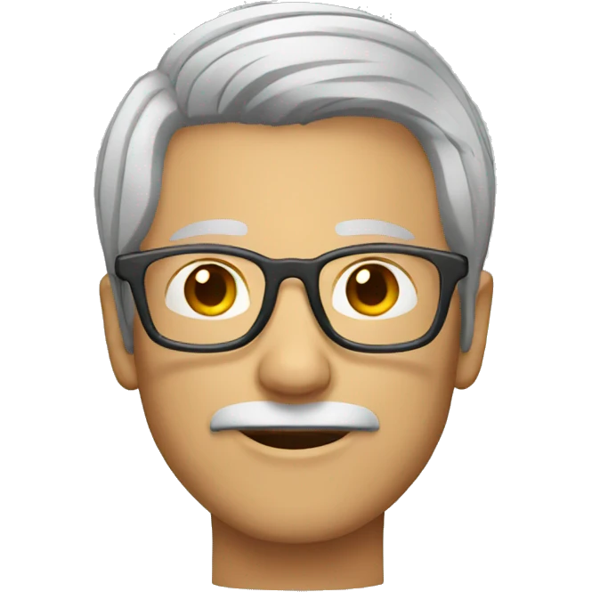grey hair glasses male emoji