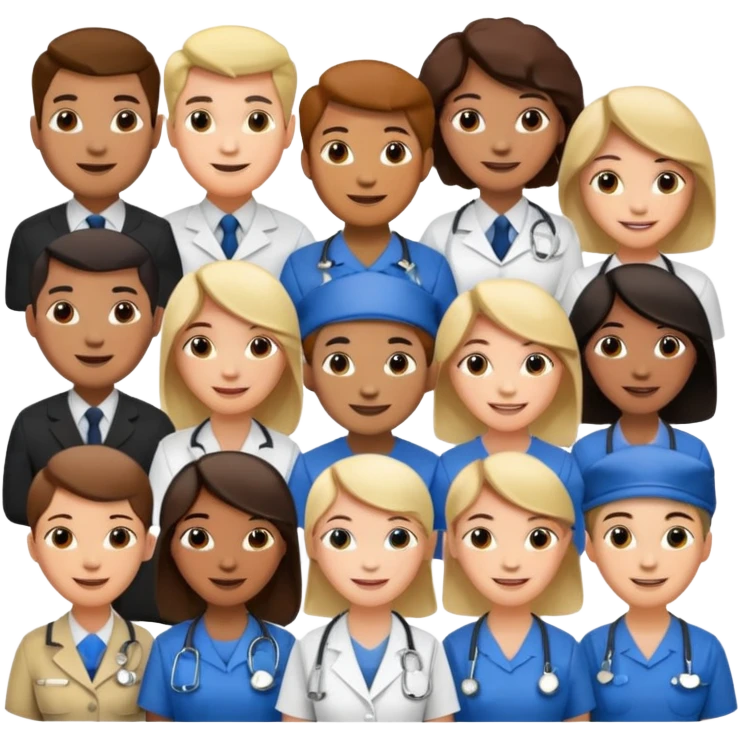 сделай несколько людей разных профессий emoji