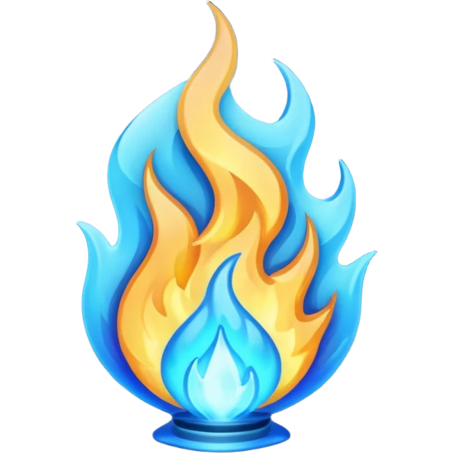 Create a Blue flame emoji emoji