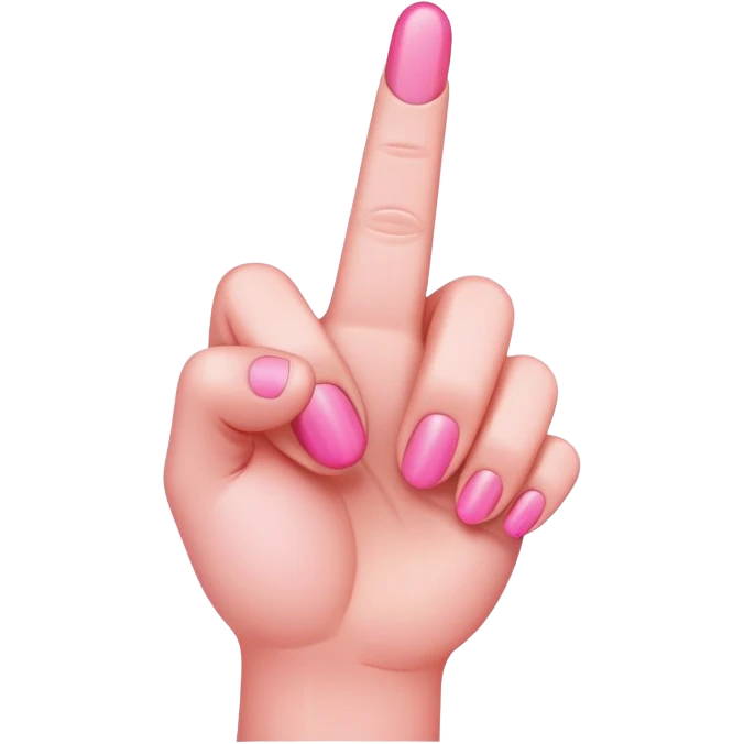 Pink middle finger  emoji