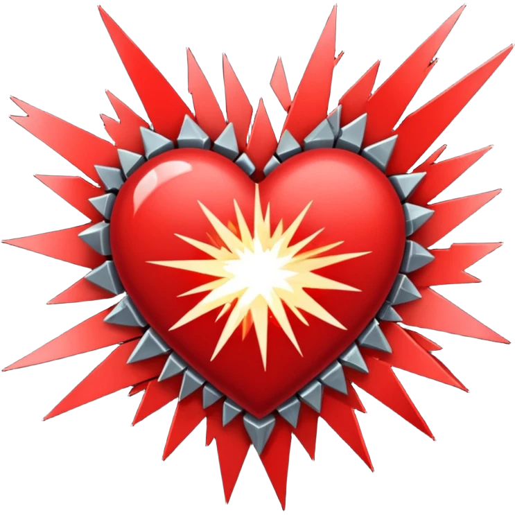 Heart, color, explosion, steel emoji