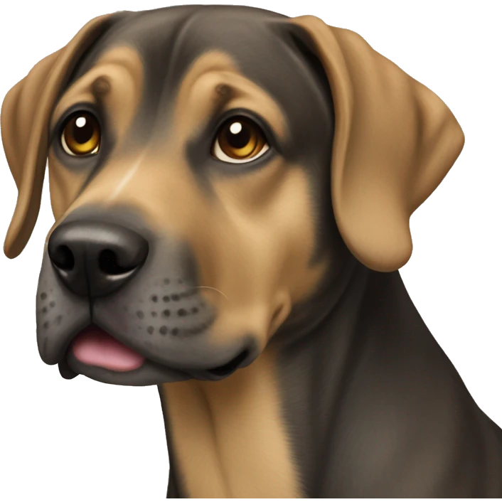 Black￼ mouth cur dog emoji