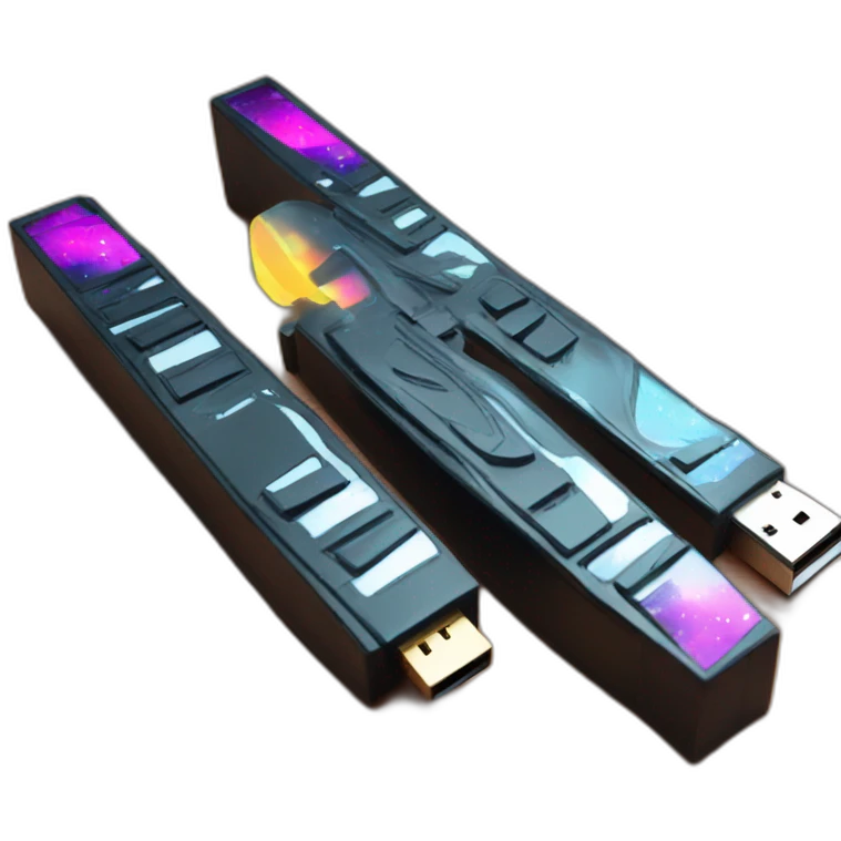 synth wave flash drive emoji