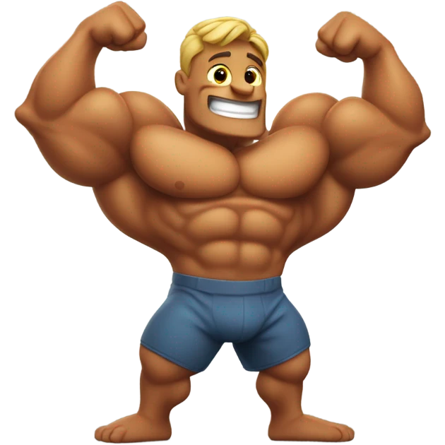Cute heart with muscles  emoji