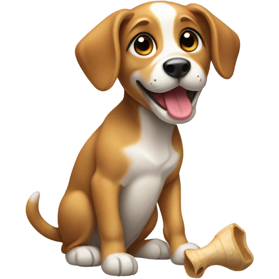 Puppy with bone emoji