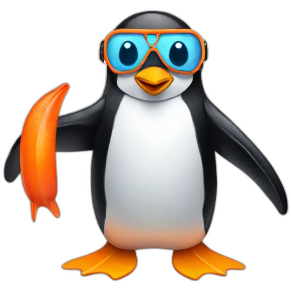 penguin with a snorkel emoji