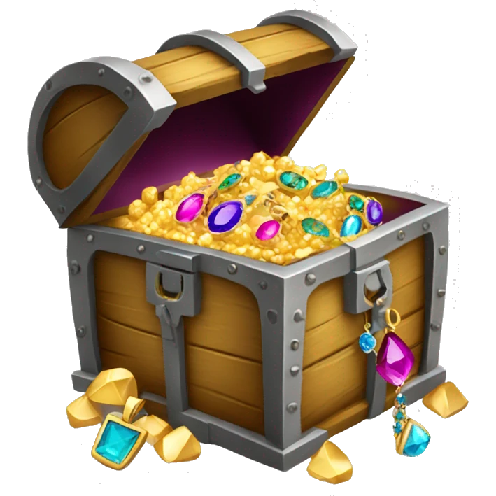 treasure chest with jewelry emoji