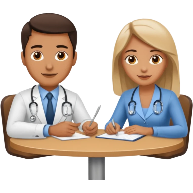 2 people  sitting consultation emoji