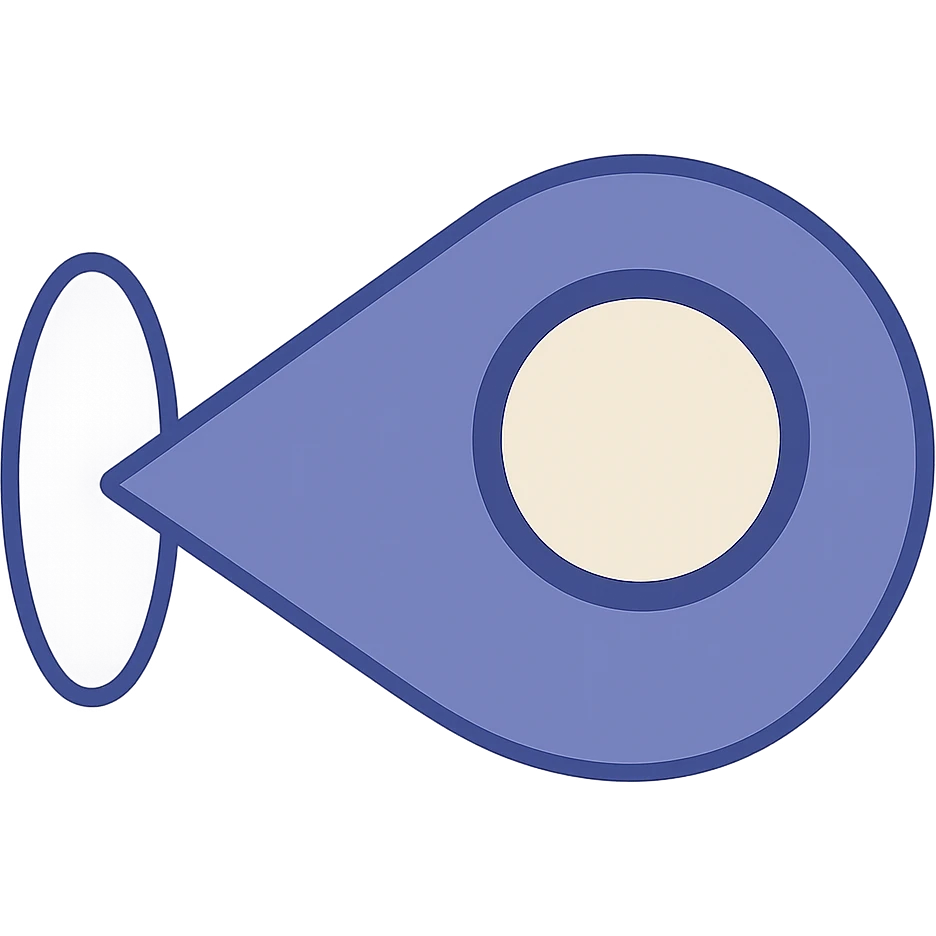 Rotate the purple pin 90 degrees clockwise, keep the flat minimal style with no background. emoji