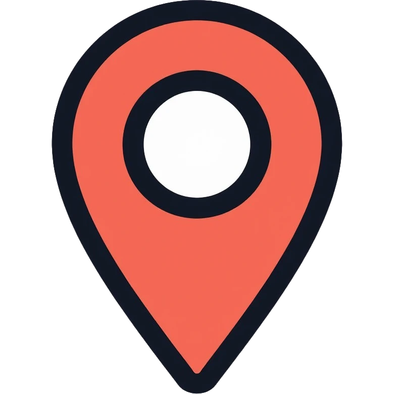 hamburger restaurant location pin emoji