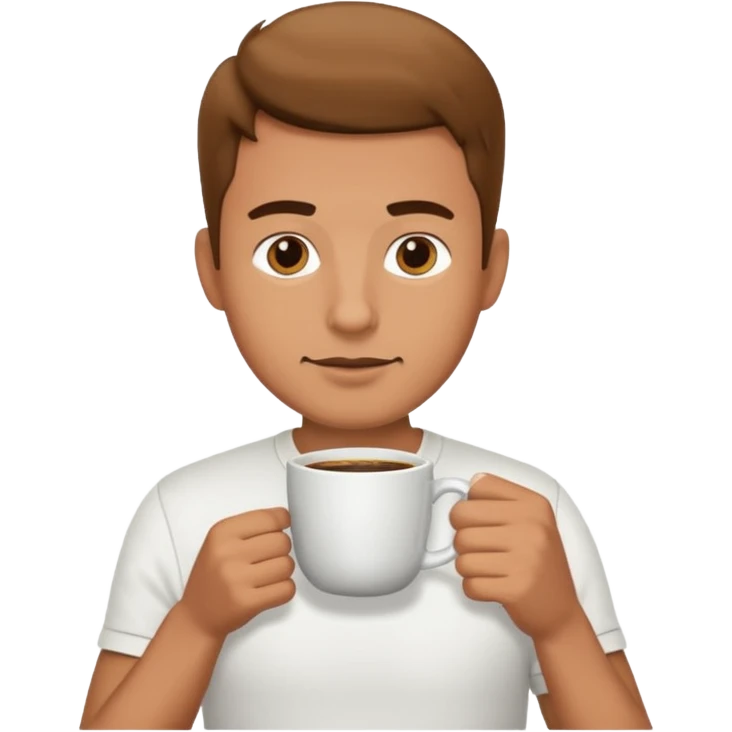 man drinking coffee emoji