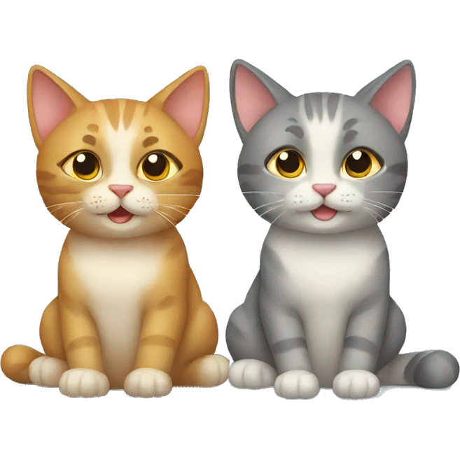 Two cats emoji