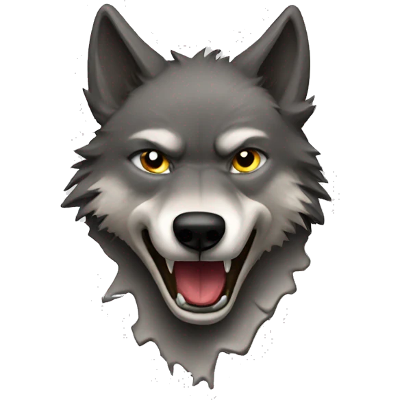 Wolf ripped shirt emoji