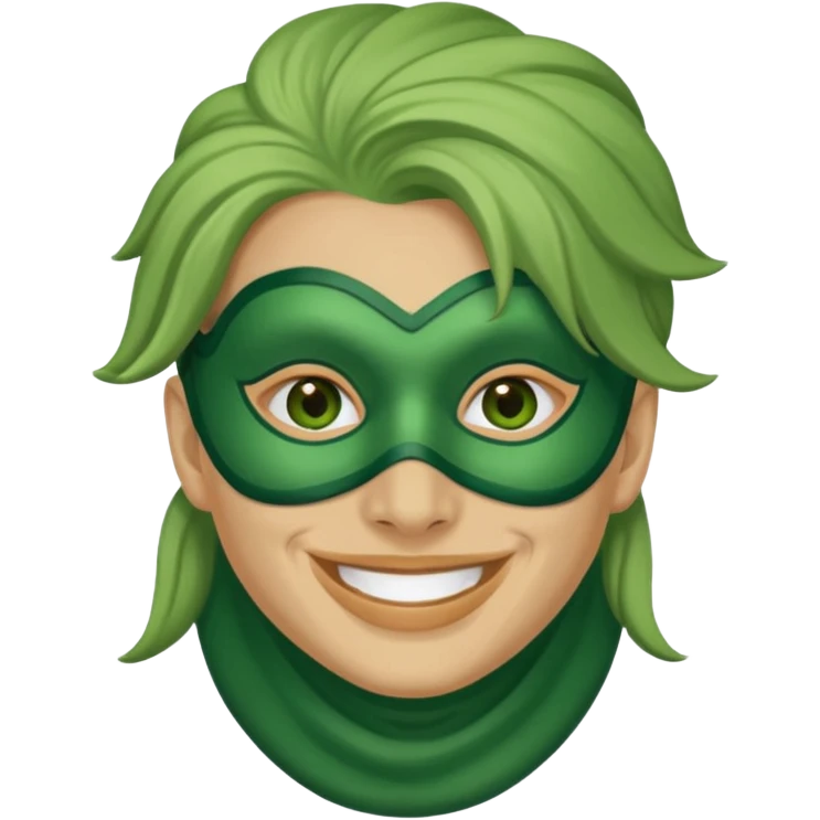 mask smile green emoji