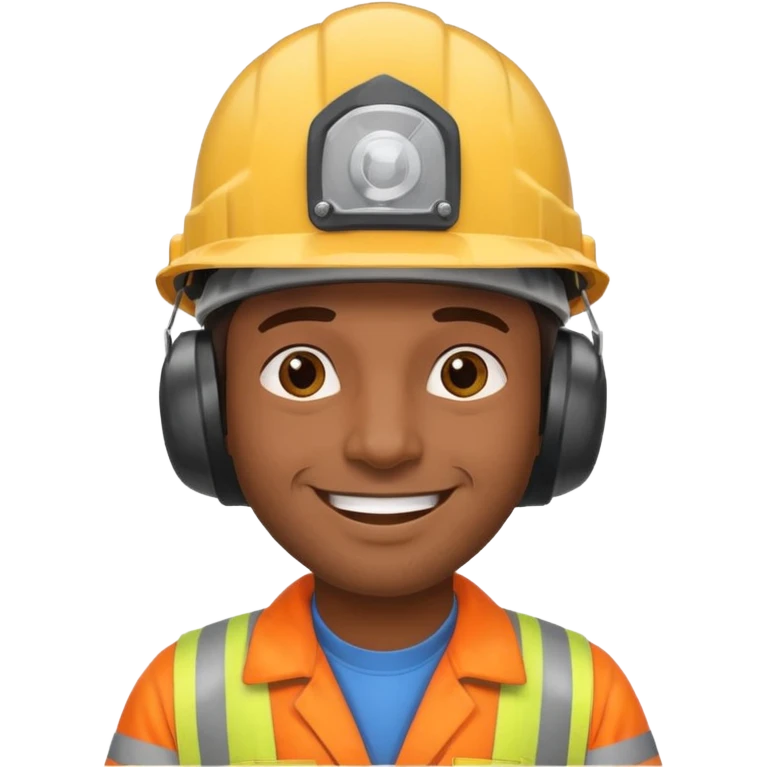 Un homme brun qui est responsable d'une équipe de contrôle non destructif emoji