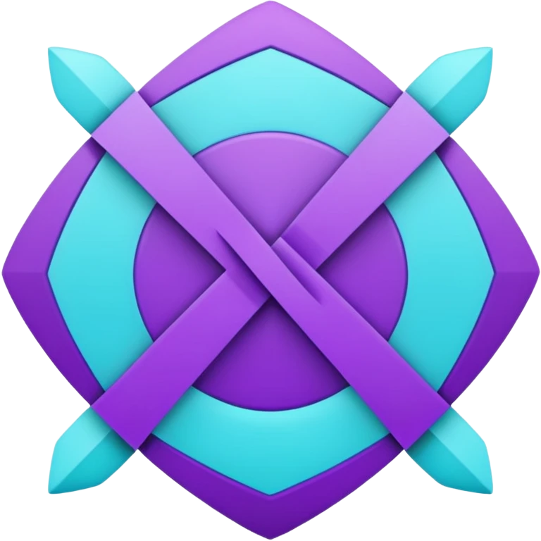 
purple and cian symbol correct emoji