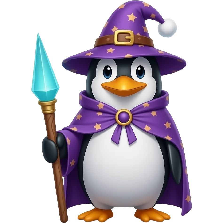Penguin Wizard emoji