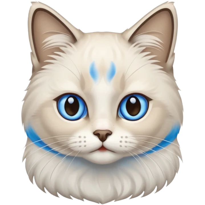Short haired ragdoll cat  emoji