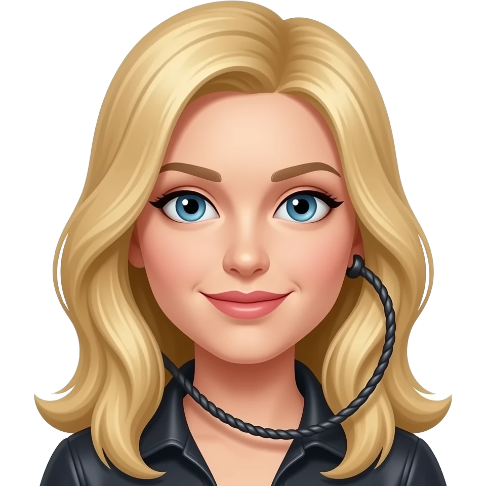 chicote + 👱🏼 emoji