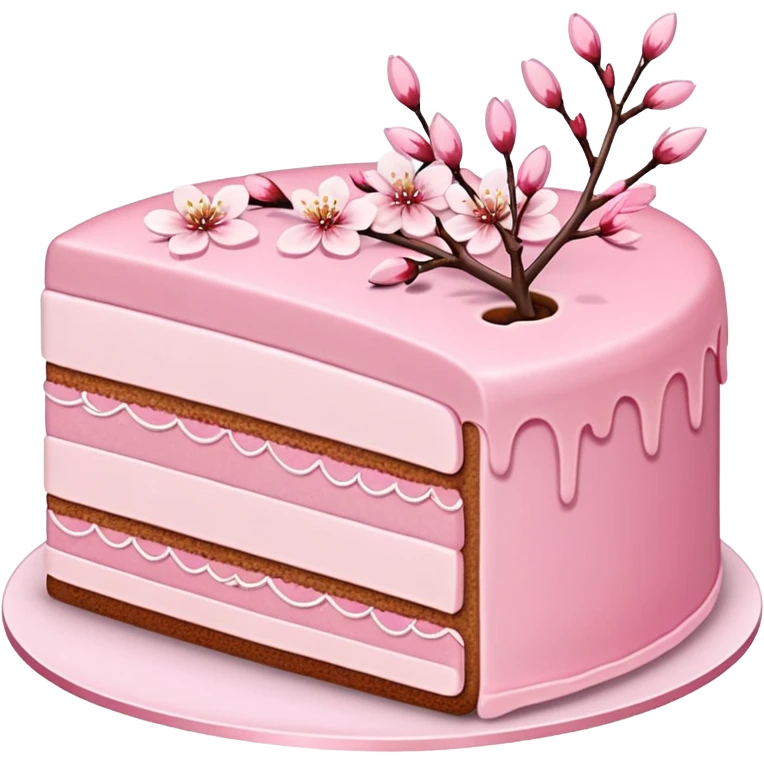 sakura cake slice emoji