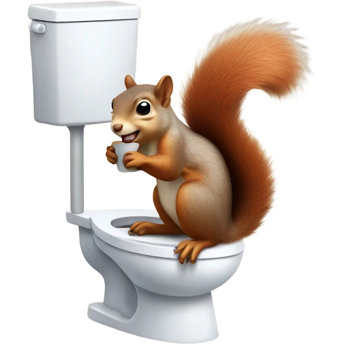 Squirrel using a toilet  emoji