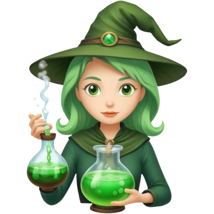 green witch cooking potion emoji