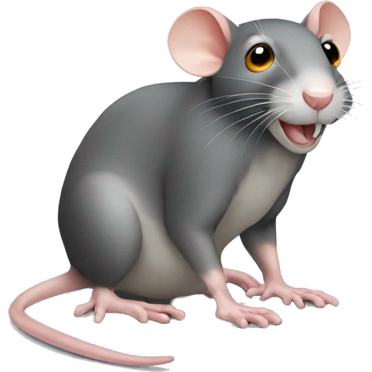 Rat with cast on foot emoji