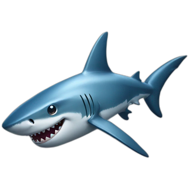 Shark happy emoji