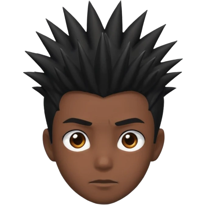 Anime black boy head emoji