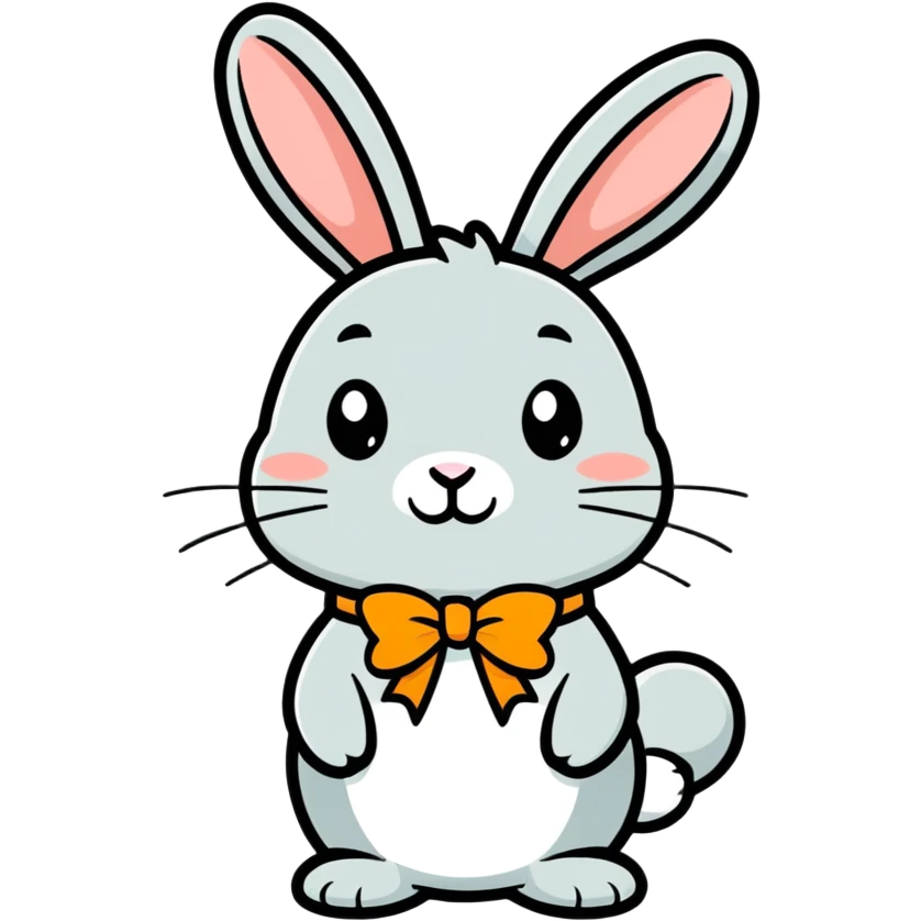 Rabbit with bow emoji