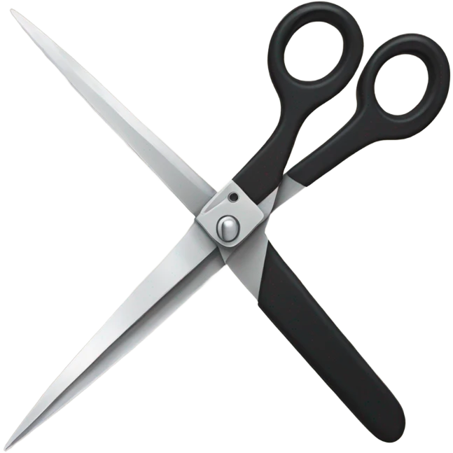 Scissors with black and longer blades emoji