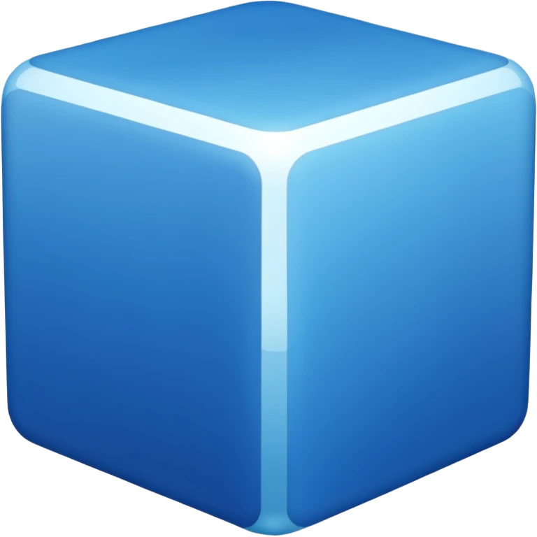 Cube BLUE  emoji
