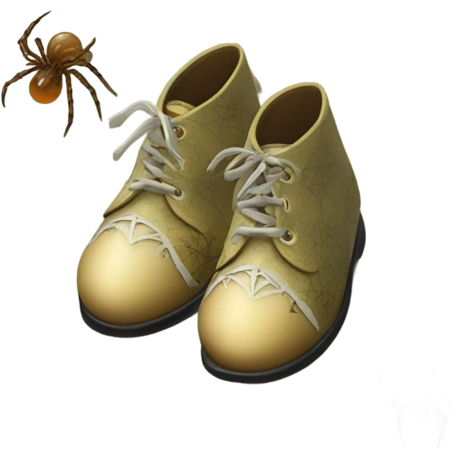 Tom Thumb whimsical fairytale boy shoes and thistledown doublet shirt made of spider web emoji