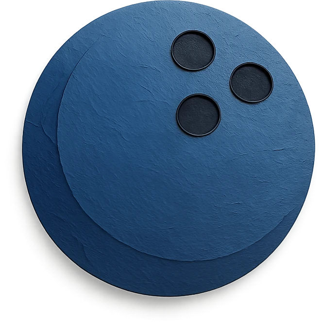 bowling ball paper craft style emoji