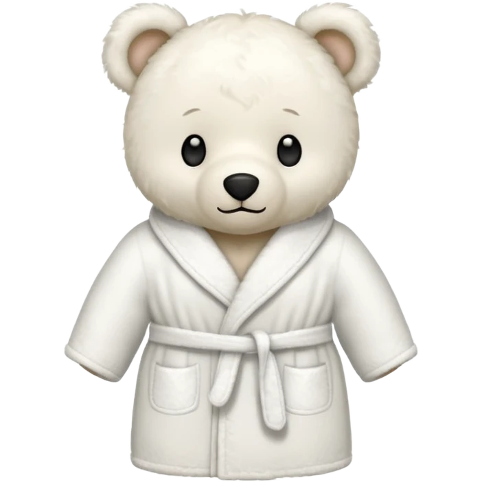 white teddy bear bathrobe emoji