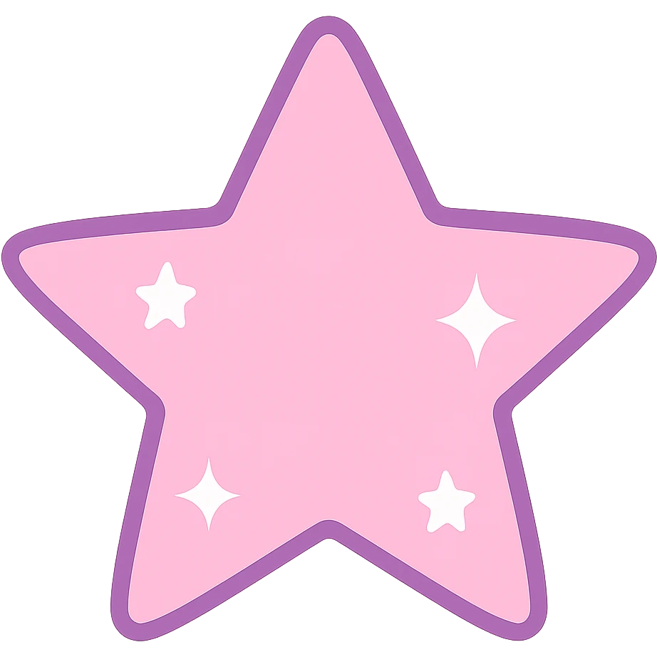Girly star, no background emoji