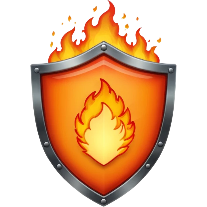burning shield emoji