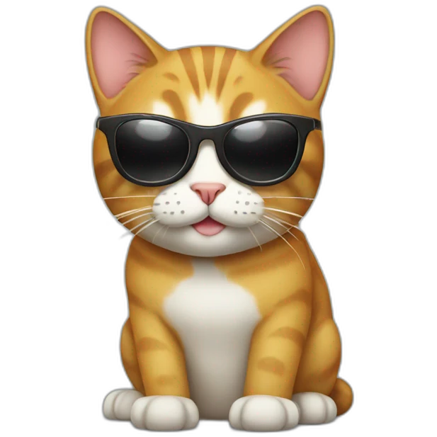 Cat with sunglasses emoji