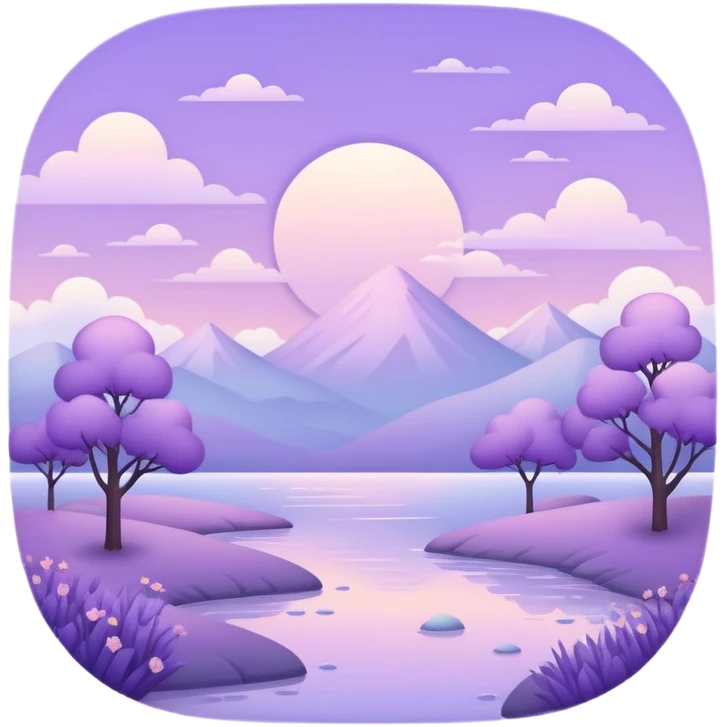 Pastel purple scenery emoji