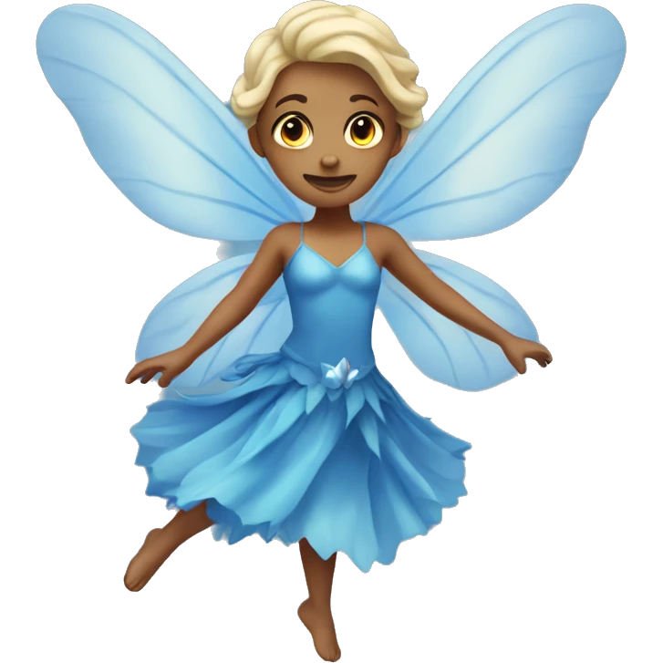 Flying blue fairy emoji
