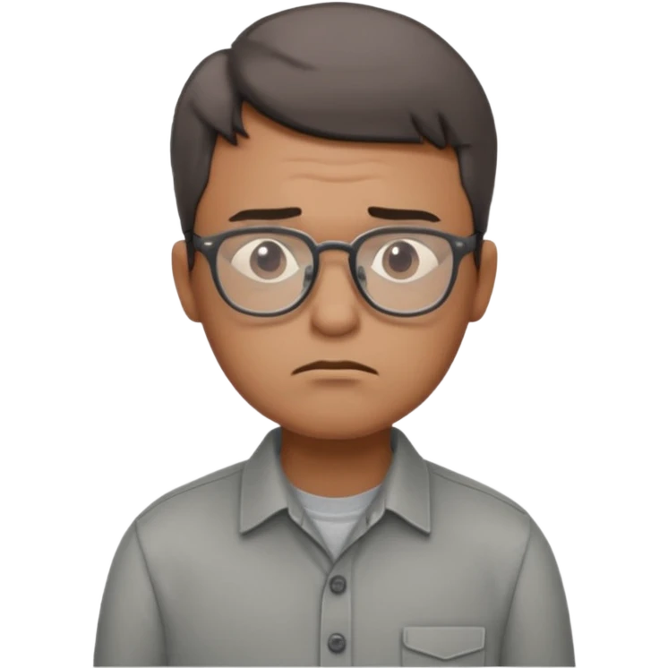 engineer looking sad emoji
