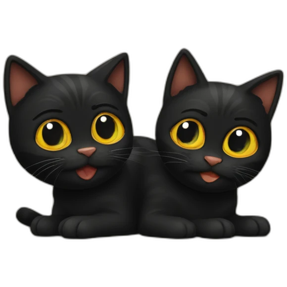 bert and ernie black cats emoji
