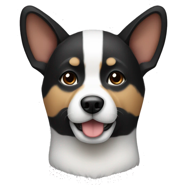 Korean country dog with black triangular ears emoji