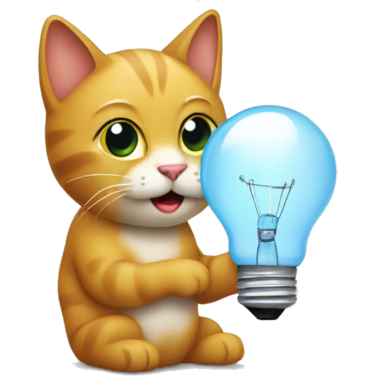 Cat fixing a lightbulb  emoji