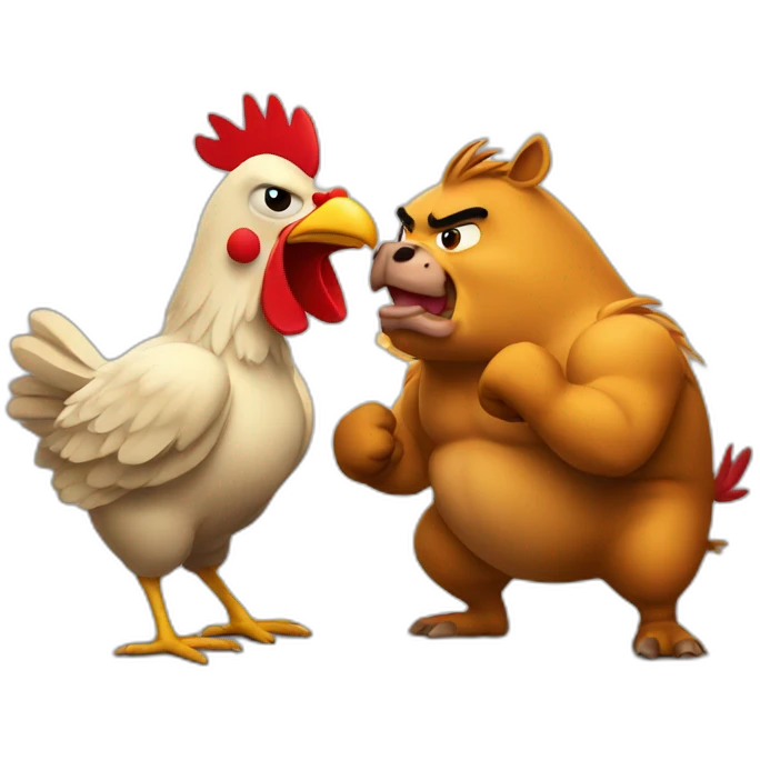 chicken boxing with pumba emoji